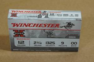 lot 171 image: 5 Winchester Super-X 12 Gauge 2-34 00 Buck Shotshells