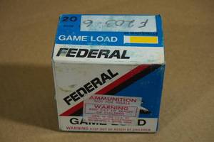 lot 177 image: 25 Federal 20 Gauge 2-34 6 Shot Shotshells