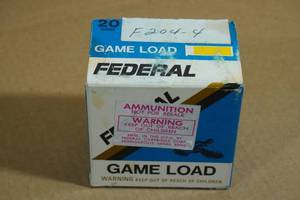 lot 182 image: 25 Federal 20 Gauge 2-34 4 Shot Shotshells