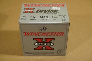 lot 187 image: 25 Winchester Super-X 10 Gauge Magnum 3-12 Steel 3 Shot Shotshells