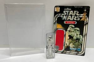 Vintage 1977 Kenner Star Wars 12 Back (STORM TROOPER) Hong Kong With Original Card Loose (In Protective Case General Mills Circle Cut Off Of Back)