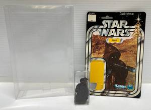 Vintage 1977 Kenner Star Wars 12 Back (JAWA)  Hong Kong With Original Card Loose (In Protective Case General Mills, Circle Cut Off Of Back)
