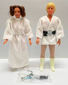 1978 Star Wars 11.5 Kenner Luke Skywalker & Princess Leia Action Figures (Loose But Mint Condition)