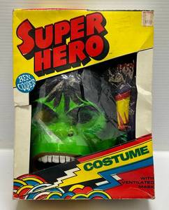 1977 Ben Cooper Brand Incredible Hulk Super-Hero Costume Child 47 To 52 Tall In Original Box (Box Beat Up)