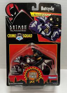 1995 Batman The Animated Series CRIME SQUAD Batcycle (NIB)