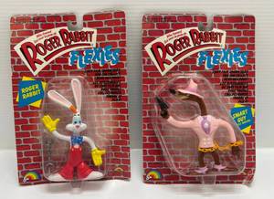 1988 Roger Rabbit Flexies Roger Rabbit & Smart Guy Action Figures (NIB)