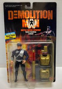 1993 Mattel Demolition Man Battle Baton Spartan Action Figure With Baton Bashing Action (NIB)