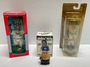 Misc. Bobbleheads Including Kirby Puckett, Wally The Beer Man Windup (Autographed ON Back) & More (NIB)