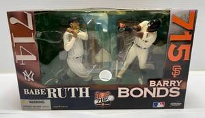 2006 Mcfarlanes Sportspicks 714 Babe Ryth & 715 Barry Bonds Action Figures (NIB)
