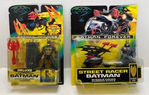 1995  Tonka Corp. Deluxe Light Wing Batman & Street Racer Batman (NIB)