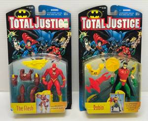 1996 Batman Total Justice Action Figures Including The Flash & Robin (NIB)