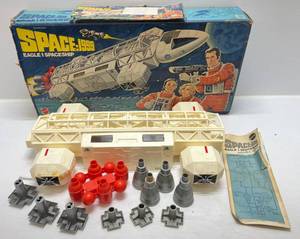 Vintage 1976 SPACE 1999 EAGLE 1 Spaceship Toy With Accessories Box And More (Missing Pieces)
