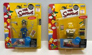 2002 Playmates The Simpsons  Action Figures Including Officer Luo & Uter (NIB)