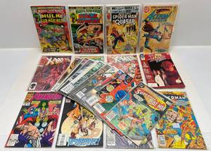 Misc. Comics Including Action Comics, 20 Cent Hulk & More (Some In Protective Sleeves On Card)