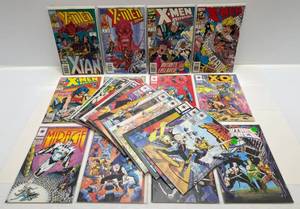 Misc. Comics Including Robin, X-Men & More (In Protective Sleeves On Card)