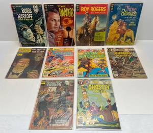 Misc. 12, 15, 30 Cent Comics Including Boris Karloff  & More (In Protective Sleeves)