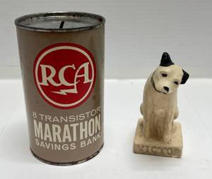 Vintage RCA VICTOR Nipper Dog & RCA Savings Bank