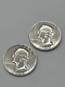1946 & 1948 Silver Washington Quarter