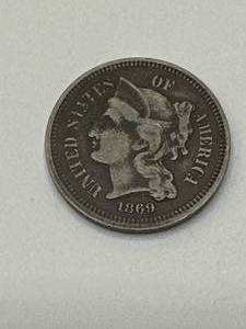 1869 Three Cent Nickel