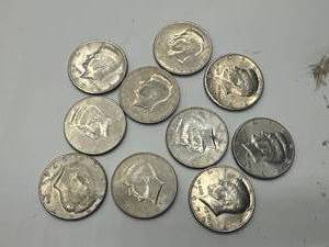 Lot of 10 Kennedy Half Dollars