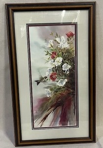 lot 6 image: Humming Bird and flowers - Mike Capser