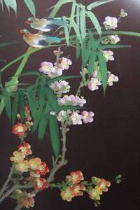 lot 34 image: Oriental Birds in Bamboo