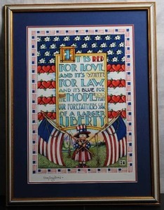 lot 53 image: 54 Patriotic sentiments by Mary Engelbreit print 122500