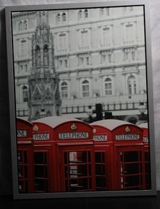 lot 60 image: British Telephone Booths print, no glass.