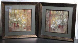 lot 87 image: Set of Prints Flowers in Vase