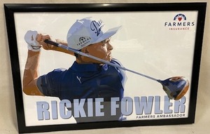 lot 28 image: Rickie Fowler Famers Insurance Print