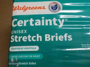 lot 45 image: Certainty Unisex Stretch Briefs 16 ct size LXL