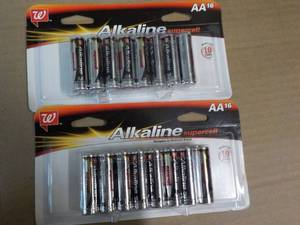 lot 69 image: 2 x 16 packs AA Alkaline Supercell Batteries 32 total