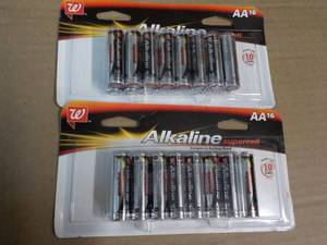 lot 72 image: 2 x 16 packs AA Alkaline Supercell Batteries 32 total