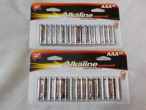 lot 78 image: 2 x 16 ct Alkaline Supercell AAA Batteries 32 total