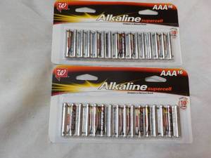 lot 79 image: 2 x 16 ct Alkaline Supercell AAA Batteries 32 total