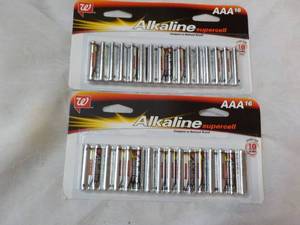 lot 80 image: 2 x 16 ct Alkaline Supercell AAA Batteries 32 total