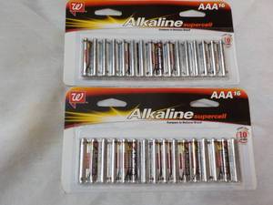 lot 82 image: 2 x 16 ct Alkaline Supercell AAA Batteries 32 total