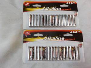 lot 83 image: 2 x 16 ct Alkaline Supercell AAA Batteries 32 total