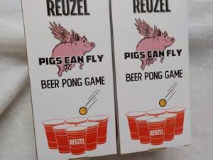 lot 105 image: 2 Reuzel Pigs Can Fly Beer Pong Games