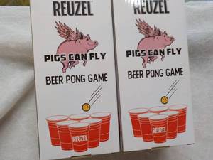 lot 106 image: 2 Reuzel Pigs Can Fly Beer Pong Games