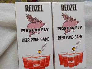 lot 108 image: 2 Reuzel Pigs Can Fly Beer Pong Games