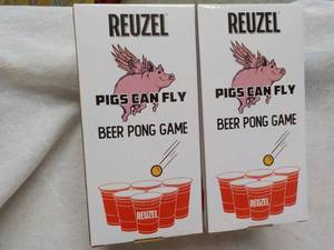lot 109 image: 2 Reuzel Pigs Can Fly Beer Pong Games