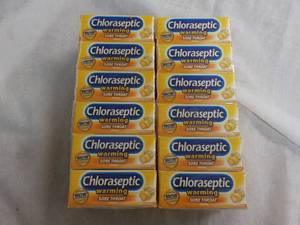 lot 151 image: 12 boxes Chloraseptic Warming Sore Throat Lozenges