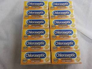 lot 152 image: 12 boxes Chloraseptic Warming Sore Throat Lozenges