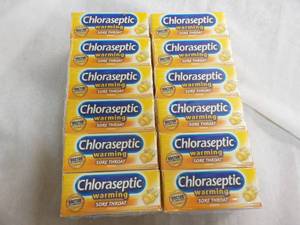 lot 155 image: 12 boxes Chloraseptic Warming Sore Throat Lozenges
