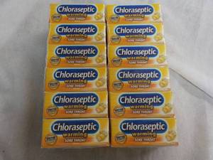 lot 156 image: 12 boxes Chloraseptic Warming Sore Throat Lozenges