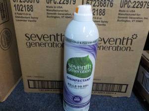 lot 167 image: 16 x 13.9 oz Cans Seventh Generation Disinfectant Spray