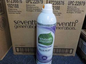 lot 168 image: 16 x 13.9 oz Cans Seventh Generation Disinfectant Spray