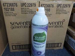 lot 169 image: 16 x 13.9 oz Cans Seventh Generation Disinfectant Spray