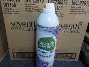 lot 170 image: 16 x 13.9 oz Cans Seventh Generation Disinfectant Spray